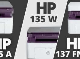 Comparativo HP 135 A, HP 135 W ou HP 137 FNW