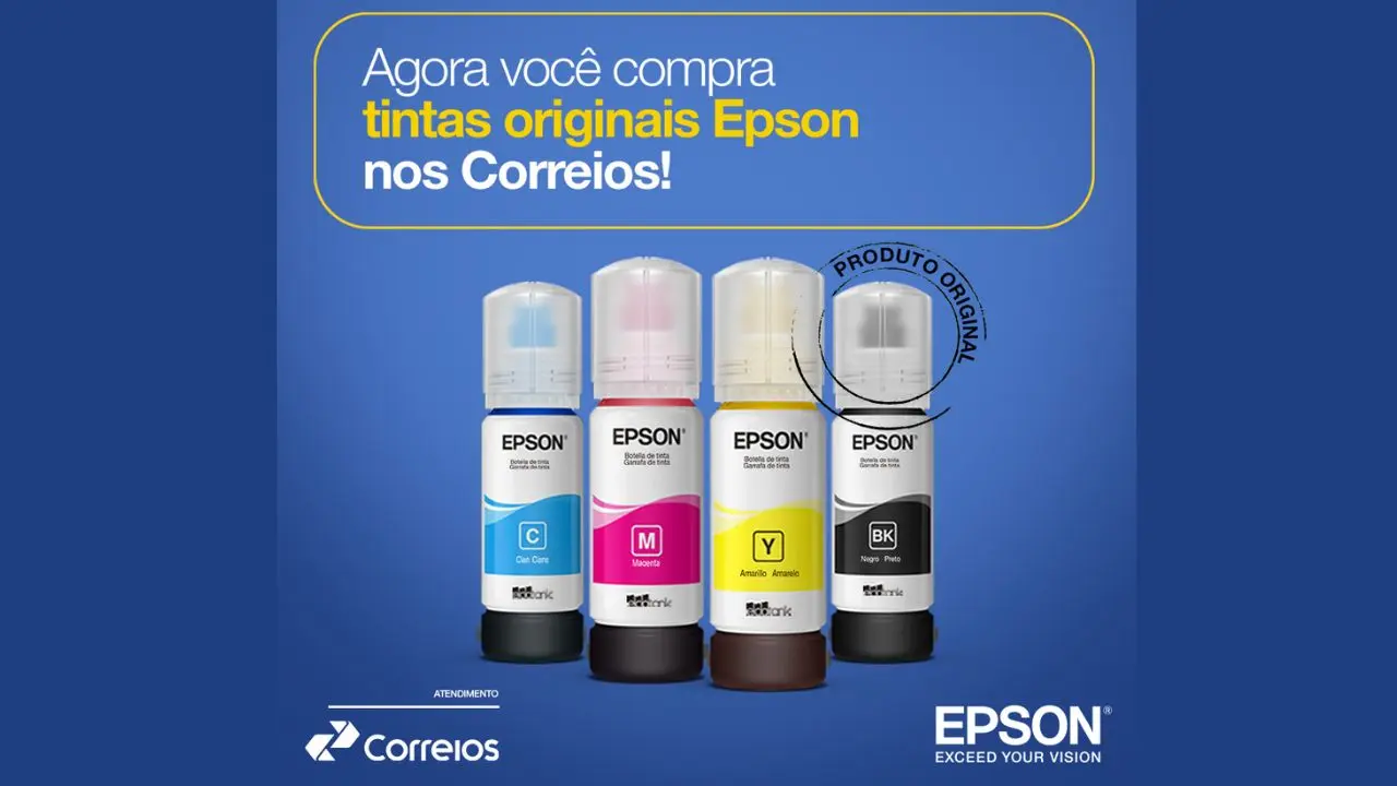 Epson vende tintas originais da linha EcoTank em todas as agências dos Correios