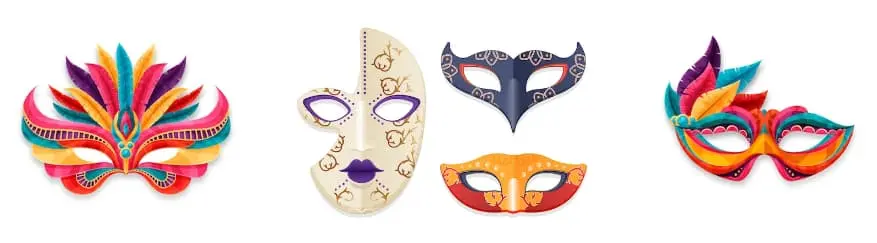 Vetores de mascara de carnaval