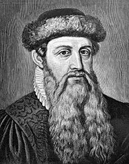 Johannes Gutenberg, inventor da prensa - REPRODUÇÃO: Domínio Público, via Wikimedia Commons