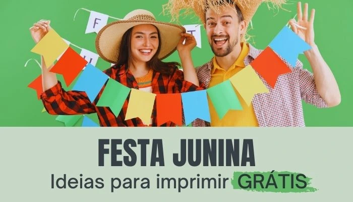 FREE! - Desenho de Festa Junina para Imprimir